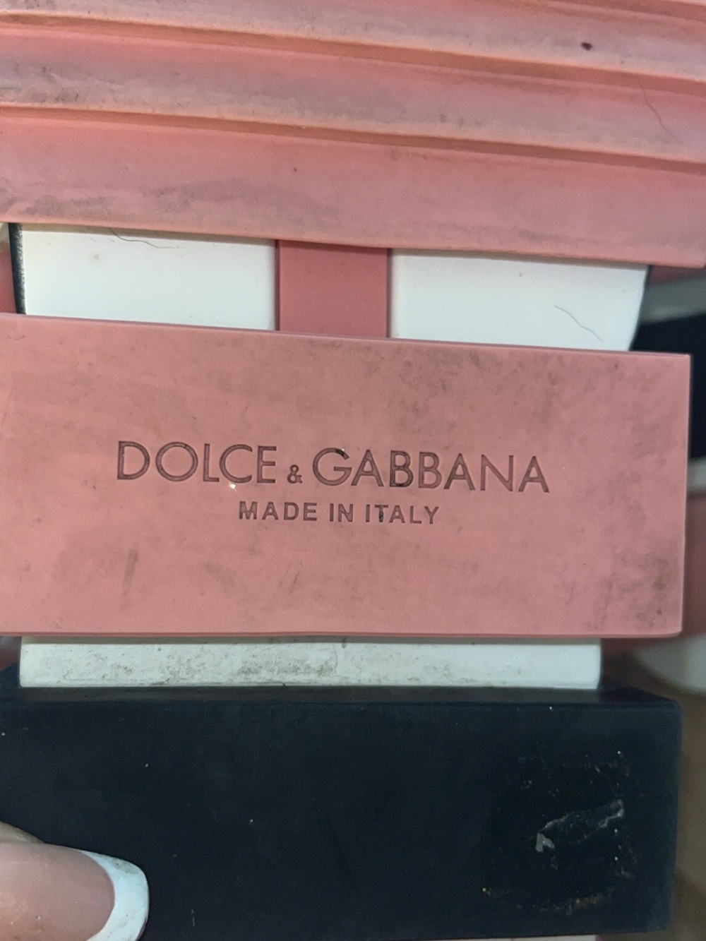 Dolce & Gabbana Pink & Black Logo Slip-On Sneakers for Women - Picture 7 of 11
